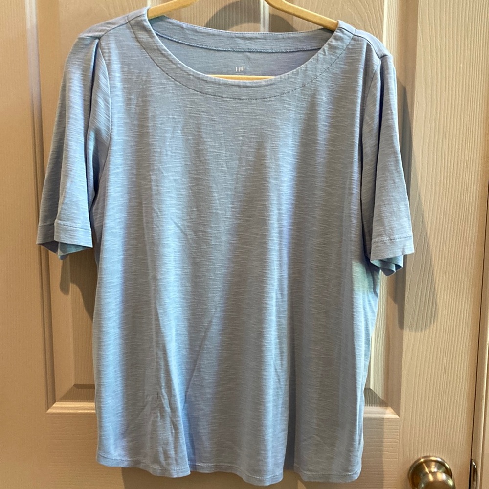 EUC J.Jill Pima-Slub Elbow Sleeve Tee